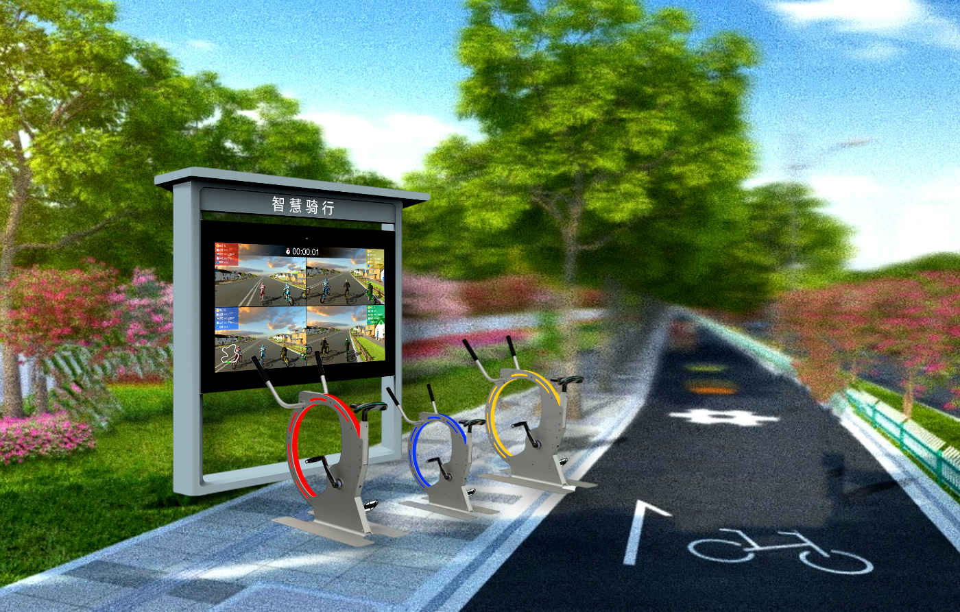 AR骑行落地新疆石河子